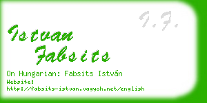 istvan fabsits business card